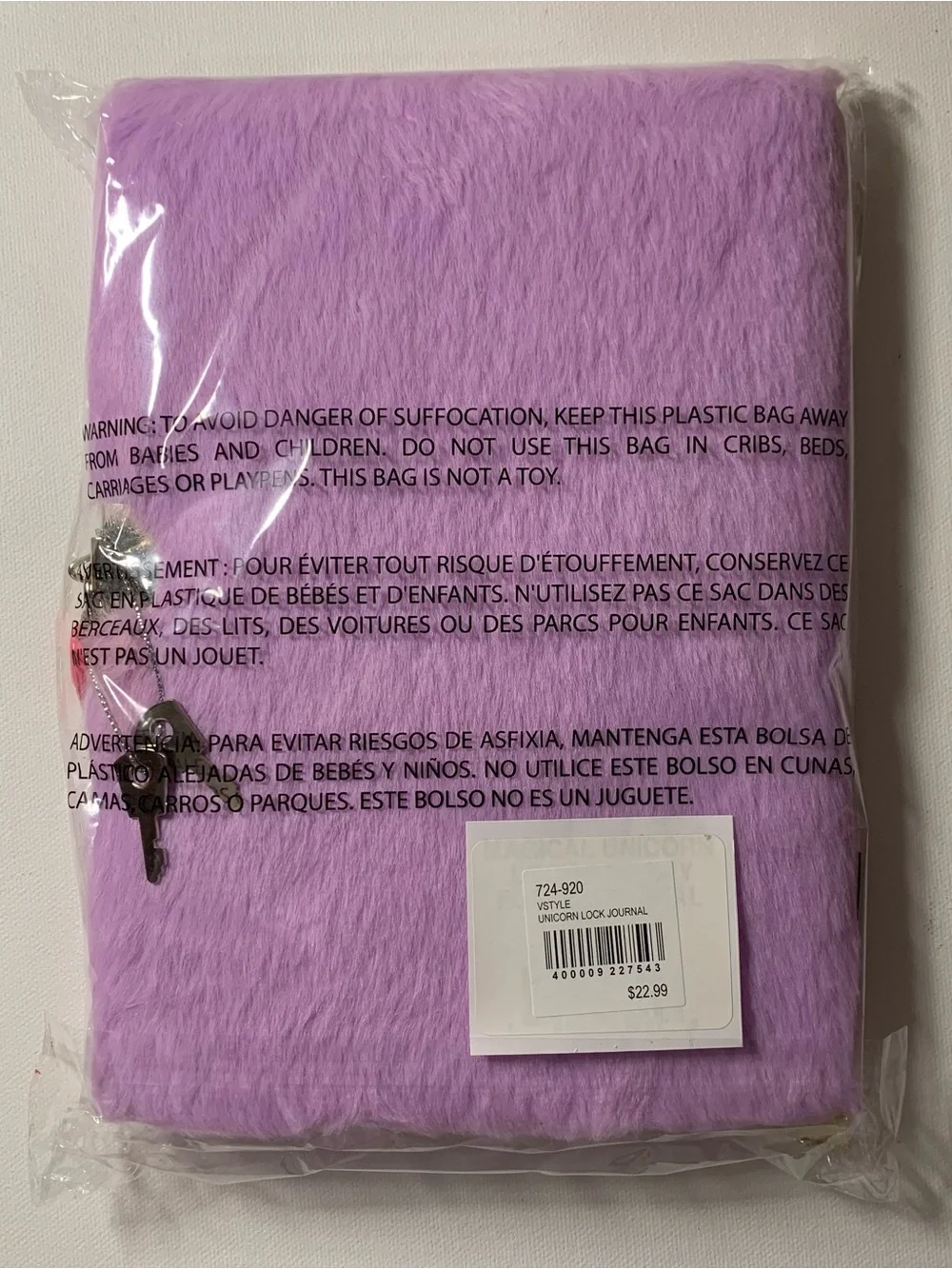 Purple unicorn plush girlhood notebook
